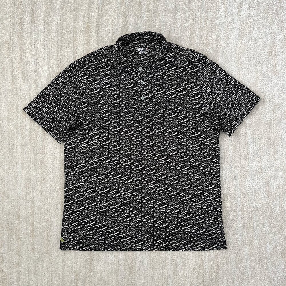 Untuckit Regular Fit Pima Cotton Polo Shirt M Gondola Mini Floral Print